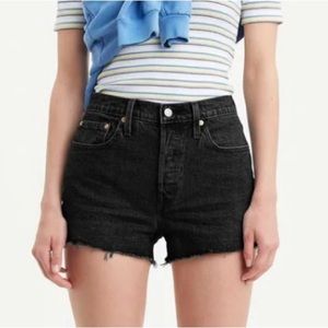 Levi’s Women’s 501 Original Cutoff Denim Shorts, Lunar Black, Size 27